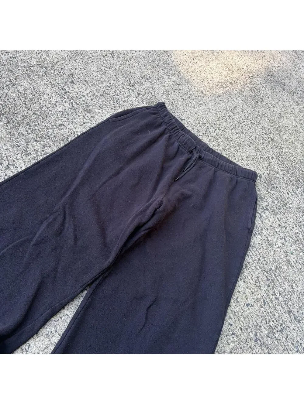 Old Navy Y2K Baggy Wide Leg Black Fleece Sweatpants Size Medium Skater Grunge